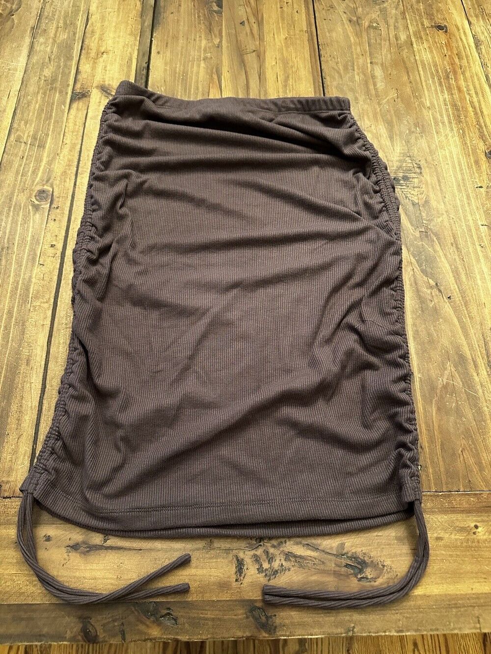 Princess Polly Mini Skirt Women’s Size 8 Brown Ruched Mini Tie-up Club Dance